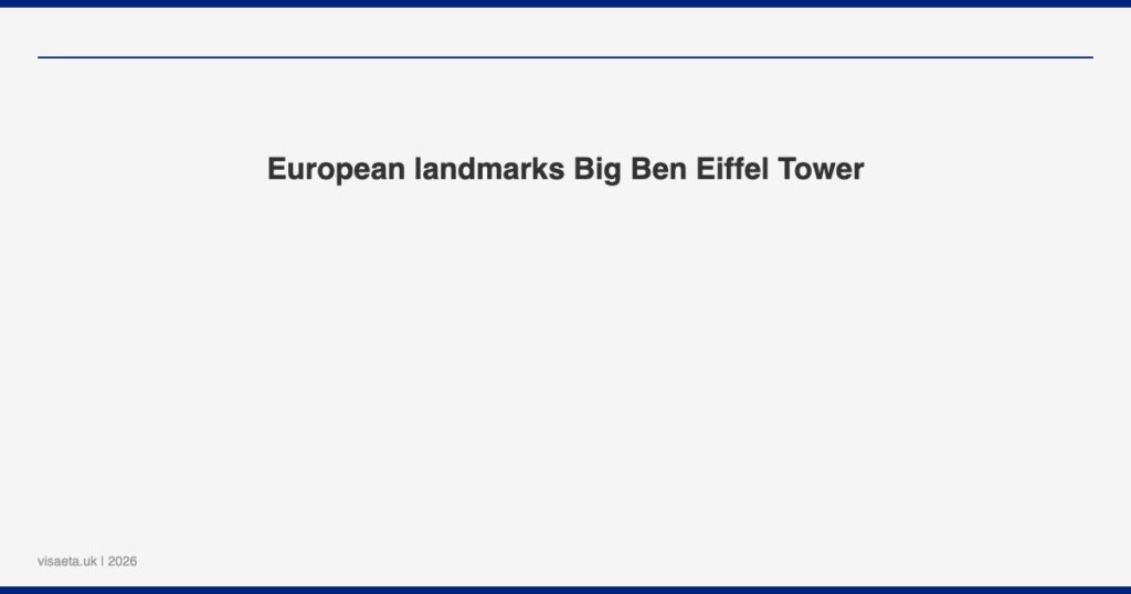 Europäische Wahrzeichen Big Ben Eiffelturm